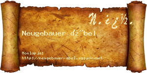 Neugebauer Ábel névjegykártya